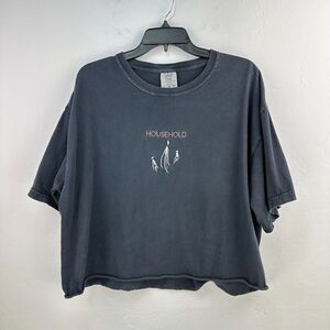 Comfort Colors Crop Tshirt Womens‎ XL Black Cotton Household Short Sleeve Tee